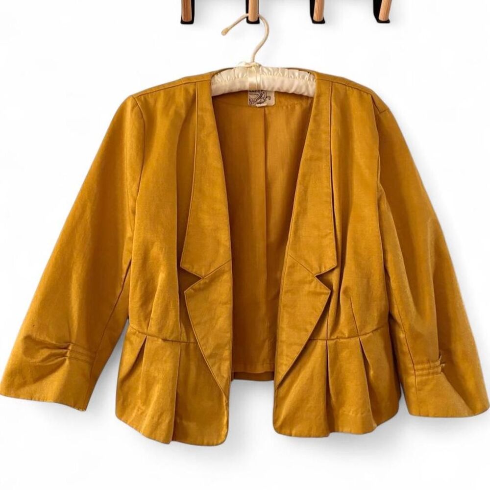 Y2K Tulle fairycore whimsy golden yellow tailored blazer